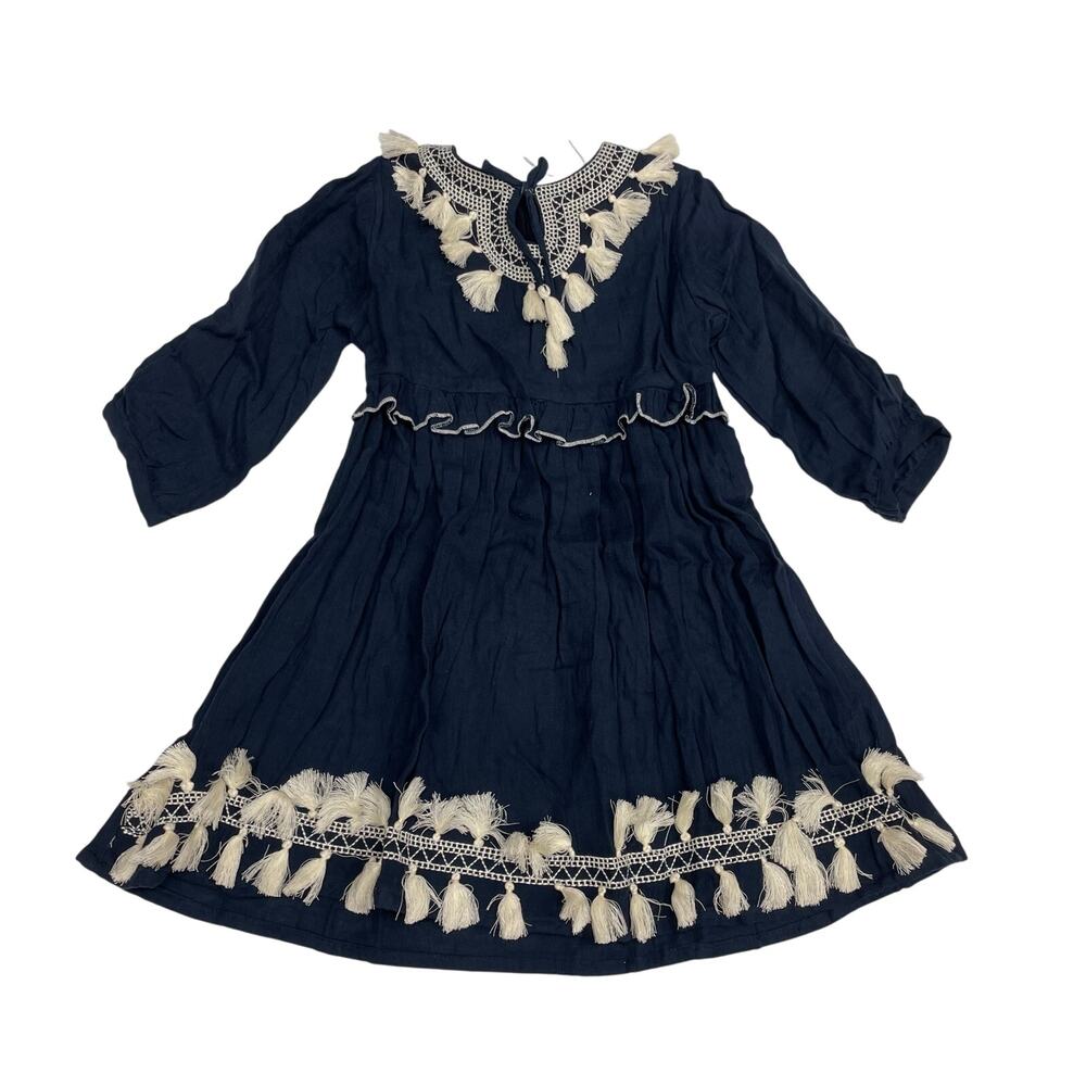 NWT Poppet & Fox Size 4 Embroidered Keyhole Neck Dress